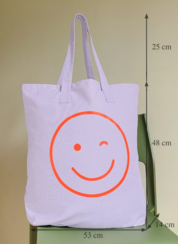 Smiley Tasche groß Reflektiert